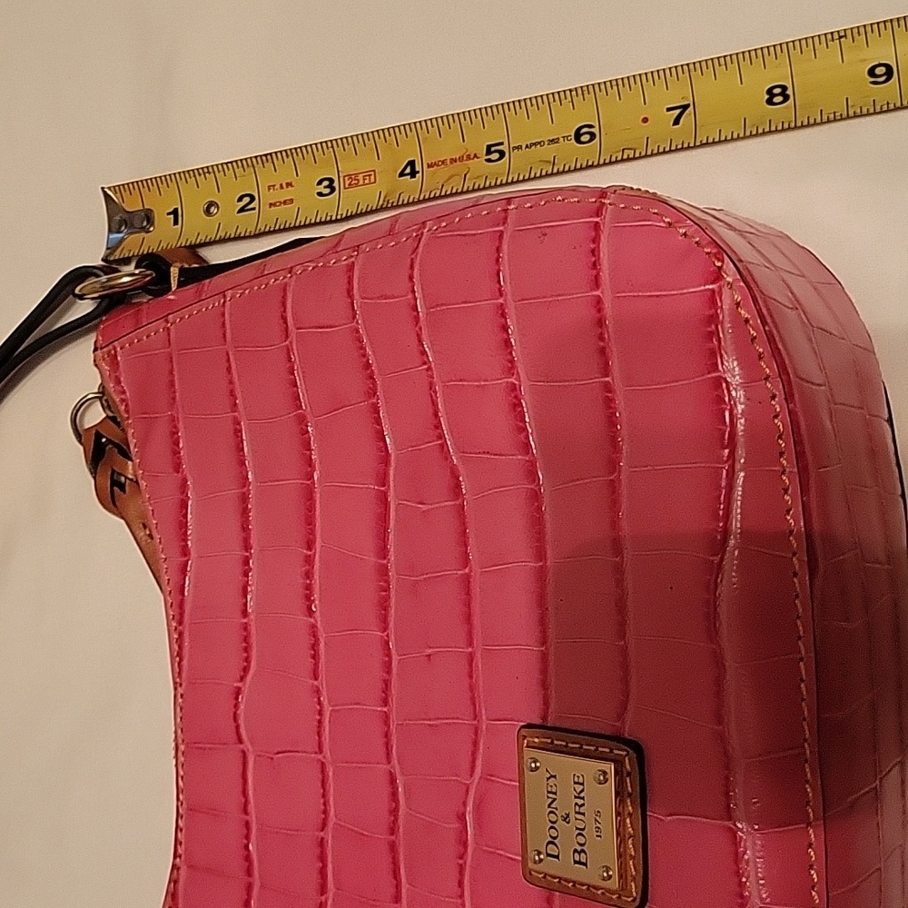 Dooney & Bourke New Without Tags Small KILEY Hobo Pink Croc Purse/Handbag - Picture 7 of 7
